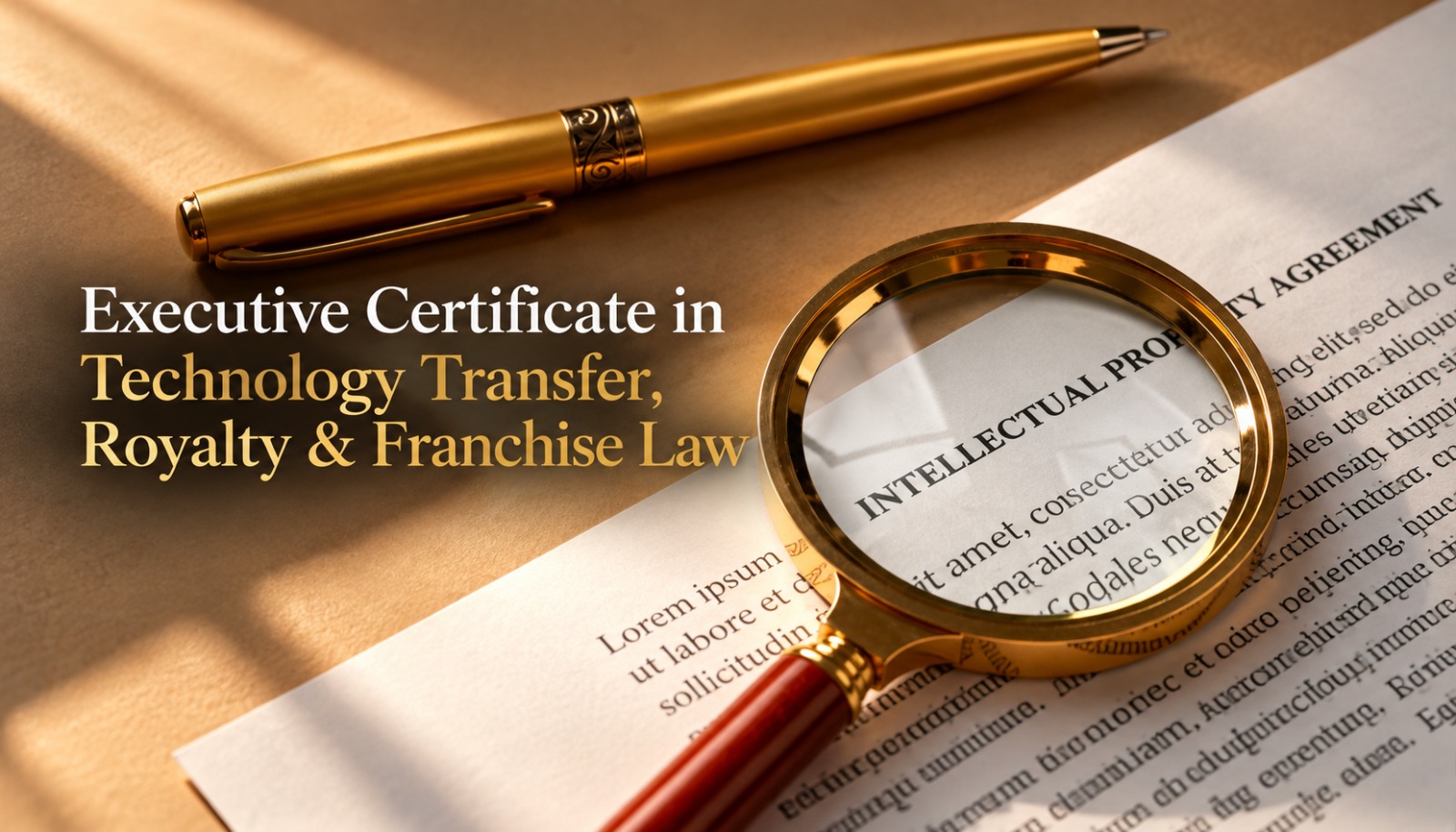 Executive Certificate in Technology Transfer, Royalty & Franchise Law